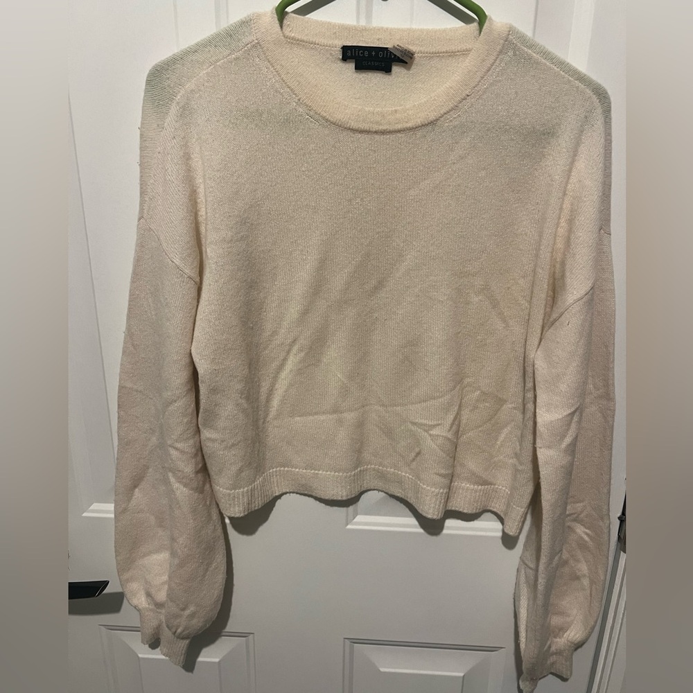 Alice and Olivia cream cashmere sweater